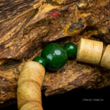 Vòng trầm hương trúc 10 li mix cẩm thạch