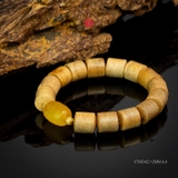 Vòng trầm hương trúc 12 li mix đá vàng