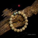 Vòng trầm hương tốc già tròn 12 li mix Bạc