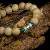 Vòng trầm hương tốc già tròn 12 li mix Bạc