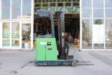 Xe nâng điện cũ reach truck cũ 1.5 tấn Toyota 7FBR15. Khung FV4000. Sản xuất 2007.