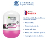 Lăn khử mùi Garnier bảo vệ 48h Invisible Black White Color