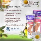 Kem tẩy lông Velvet Hoa Cúc, Oliu, Vitamin E cho da nhạy cảm Tuýp 100ml