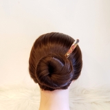 Trâm cài tóc gỗ- resin- hoa khô 84