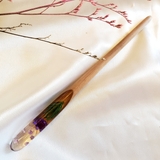 Trâm cài tóc gỗ- resin- hoa khô 86