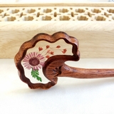 Trâm cài tóc gỗ- resin- hoa khô 77