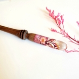 TRÂM CÀI TÓC GỖ-RESIN & SNOWY HỒNG - KIM TUYẾN 49