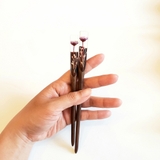 TRÂM CÀI TÓC GỖ-RESIN & SNOWY TÍM - BABYGROOM