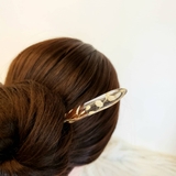 Trâm cài tóc gỗ- resin- Cỏ hạt mưa