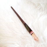 Trâm cài tóc gỗ- resin- hoa khô 88