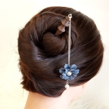 Trâm cài tóc tua rua hoa nỉ