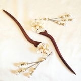 Trâm cài tóc tua rua hoa bẹt 5 cánh