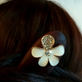 Trâm cài tóc gỗ đính hoa 2 ( 2 que )