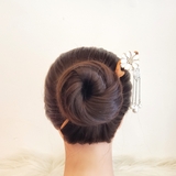 Trâm cài tóc tua rua HOA TRẮNG