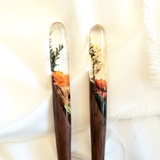 Trâm cài tóc gỗ-resin-ống-snowycam&sao 125