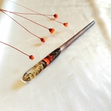 Trâm cài tóc gỗ-resin-ống-snowycam&sao 125