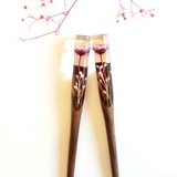 TRÂM CÀI TÓC GỖ-RESIN & SNOWY TÍM - BABYGROOM