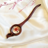 Trâm cài tóc gỗ- resin- hoa khô 81