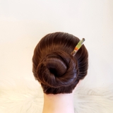 Trâm cài tóc gỗ- resin- hoa khô 79