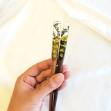 Trâm cài tóc gỗ- resin- SNOWY VÀNG