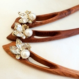 Trâm cài tóc gỗ đính CON ONG ĐÁ