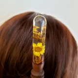 Trâm cài tóc gỗ- resin- hoa khô 36