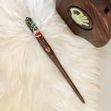 TRÂM CÀI TÓC GỖ- RESIN SNOWY HỒNG - ĐUÔI CÔNG