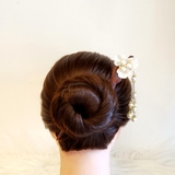 Trâm cài tóc tua rua hoa bẹt 3 cánh