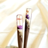 TRÂM CÀI TÓC GỖ-RESIN & SNOWY TÍM - HOA SAO - 9