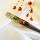 Trâm cài tóc gỗ- resin- hoa khô 79