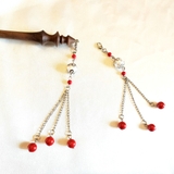 Trâm cài tóc tua rua hạt đỏ