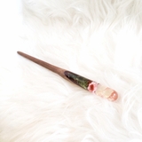 Trâm cài tóc gỗ- resin- hoa khô 88