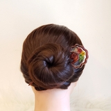 Trâm cài tóc gỗ- resin- hoa khô 53