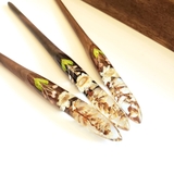 TRÂM CÀI TÓC GỖ RESIN - SNOWY TRẮNG & HOA SAO