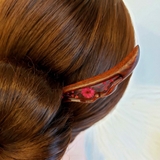 Trâm cài tóc gỗ- resin-cánhtiên-hoanhiềucánhhồng2 136