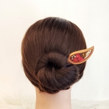 Trâm cài tóc gỗ - resin - HOA ĐUÔI THỎ