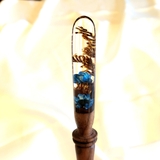 Trâm cài tóc gỗ- resin- hoa khô 60