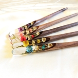 TRÂM CÀI TÓC GỖ RESIN - MIX 124