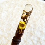 Trâm cài tóc gỗ- resin- hoa khô 36