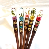 TRÂM CÀI TÓC GỖ RESIN - MIX 124