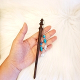 Trâm cài tóc tua rua hạt xanh ( 2 dây )