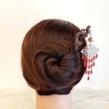 Trâm cài tóc tua rua hạt - hoa sen