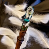 Trâm cài tóc gỗ- resin- hoa khô 42