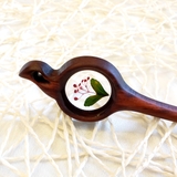 Trâm cài tóc gỗ- resin- hoa khô 21