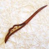 Trâm cài tóc gỗ- resin- hoa khô 55