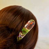 Trâm cài tóc gỗ-resin-ống-snowyxanhlá 127