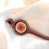 Trâm cài tóc gỗ- resin- hoa khô 69