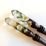 TRÂM CÀI TÓC GỖ-RESIN & SNOWY TRẮNG 2