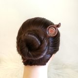 Trâm cài tóc gỗ- resin- hoa khô 69