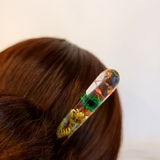 Trâm cài tóc gỗ-resin-ống-snowyxanhlá 127